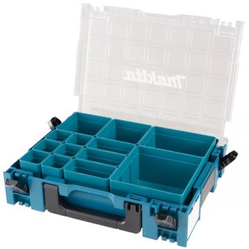 Makita  191X80-2 - Cutie din plastic 395x295x105 mm maner transport sistem clipsare stocare supraetajata