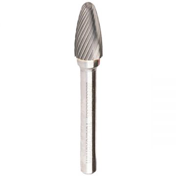 Makita  B-52772 - Freza cu carburi metalice  10x20x- mm tija 6 mm forma F (conica cu cap rotunjit) tais simplu