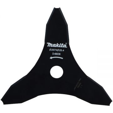 Makita  D-66036 - Cutit pentru motocoasa 257 mm 3 dinti EBH340U/R EBH341L/U/R EM3400U/L EM4350UH/LH/RH EM4351UH RBC411U RBC412U RBC413U RBC414U RBC411U EBH340U UR101C UR201C DUR182U DUR191U BC231UD