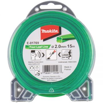 Makita  E-01769 - Fir de taiere 2 mm 15 m forma trifoi cu patru foi
