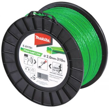 Makita  E-01781 - Fir de taiere 2 mm 310 m forma trifoi cu patru foi
