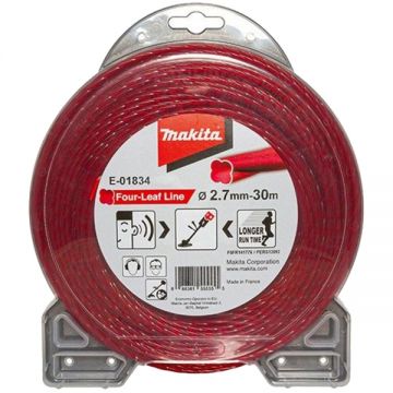 Makita  E-01834 - Fir de taiere 2.7 mm 30 m forma trifoi cu patru foi