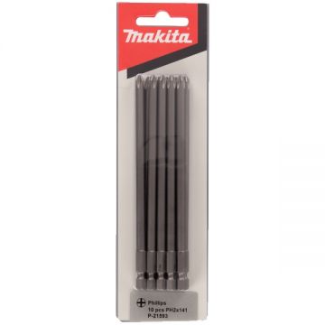 Makita  P-21593 - Set capete de insurubare profil PH2 10 bucati