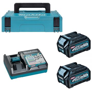 Makita  PSK XGT - Set 2 acumulatori si incarcator Li-Ion 40 V 2.5 Ah valiza speciala