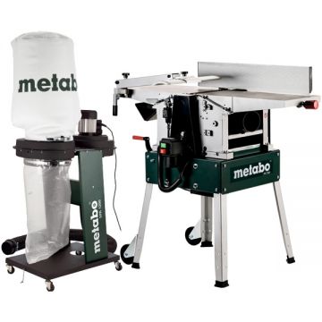 Metabo  HC 260 C 2.2 WNB + SPA 1200 - Masina de rindeluit si degrosat 2200 W 260 mm monofazata + Aspirator pentru rumegus 550 W 65 l 250 l/sec 100 mm
