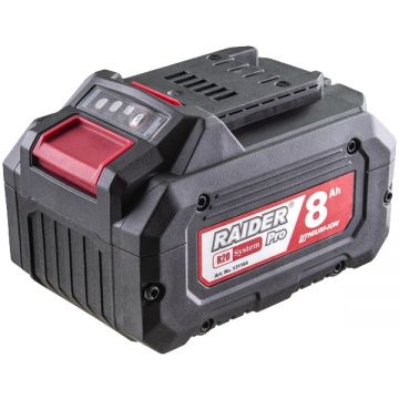 Raider  R20 - Acumulator Li-Ion 20 V 8 Ah indicator nivel incarcare