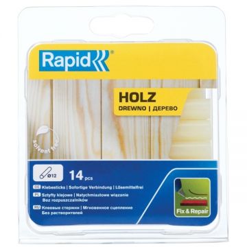 Rapid  40107947 - Baghete silicon galbene 12x94 mm 14 bucati EG111 EG212 EG250 CG270 BGX300 G1000 Hobby Glue Gun