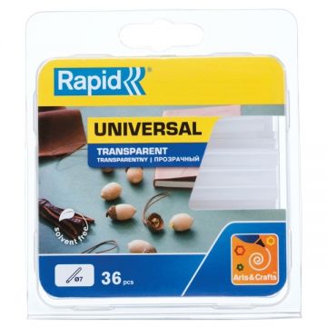 Rapid  40107948 - Baghete silicon transparente 7x90 mm 36 bucati BGX7 EG Point G1010 Hobby 7