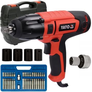 Yato  YT-82123 + Hyundai HY-26001004 - Rotopercutor SDS-Plus 1100 W 5 J valiza plastic + Set burghie SDS-Plus 5-10 mm 4 bucati
