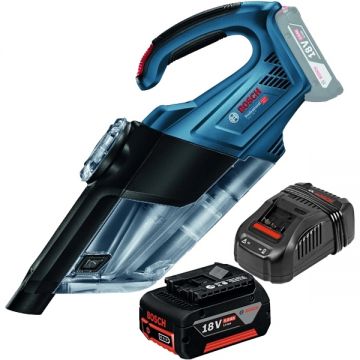 Bosch  GAS 18V-1  + GBA + GAL 1880 CV - Aspirator 60 mbar + Set acumulator si incarcator Li-Ion 18 V 5 Ah