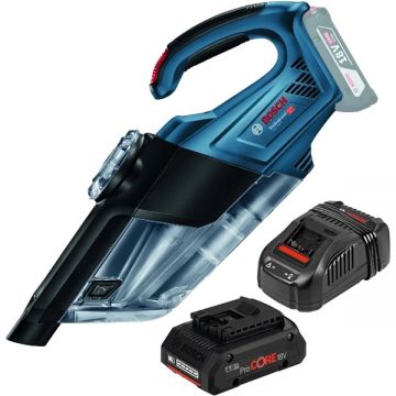 Bosch  GAS 18V-1 + ProCORE + GAL 1880 CV - Aspirator 60 mbar + Set 1 acumulator si incarcator Li-Ion 18 V 4 Ah