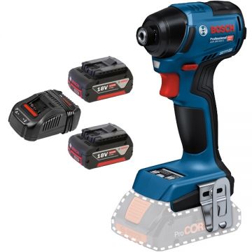 Bosch  GDR 18V-220 C + 1600A00B8J - Masina de insurubat cu impact 220 Nm M6-M16 + Set 2 acumulatori si incarcator Li-Ion 18 V 5 Ah