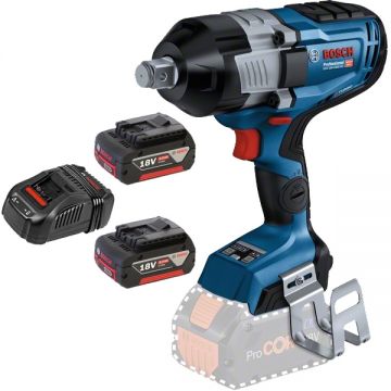 Bosch  GDS 18V-1600 HC + 1600A00B8J - Masina de insurubat cu impact patrat 3/4 inch 2200 Nm + Set 2 acumulatori si incarcator Li-Ion 18 V 5 Ah