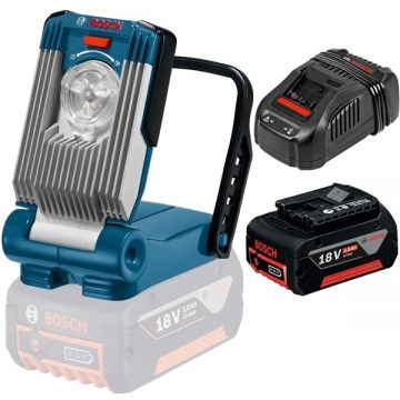 Bosch  GLI 14.4 V/18 V + GBA 18 V + GAL 1880 CV - Lampa + Set acumulator si incarcator Li-Ion 18 V 5 Ah