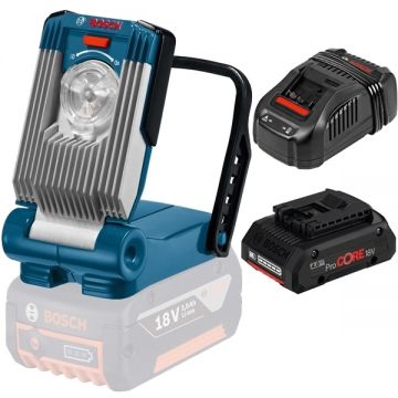 Bosch  GLI 14.4 V/18 V + ProCORE + GAL 1880 CV - Lampa + Set 1 acumulator si incarcator Li-Ion 18 V 4 Ah