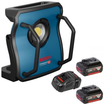 Bosch  GLI 18V-10000 C + 1600A00B8J - Lampa + Set 2 acumulatori si incarcator Li-Ion 18 V 5 Ah