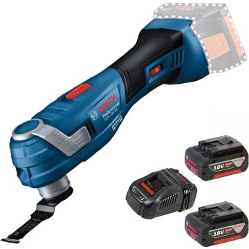 Bosch  GOP 18V-34 + 1600A00B8J - Multicutter + Set 2 acumulatori si incarcator Li-Ion 18 V 5 Ah