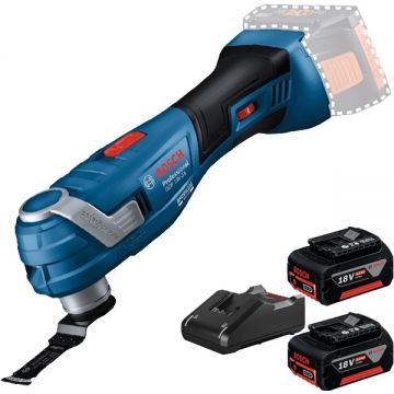 Bosch  GOP 18V-34 + GBA + GAL 18V-40 - Multicutter + Set 2 acumulatori si incarcator Li-Ion 18 V 5 Ah