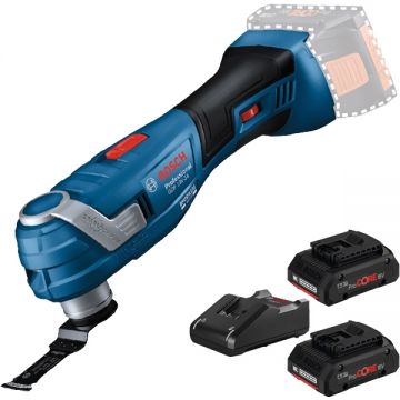Bosch  GOP 18V-34 + ProCORE + GAL 18V-40 - Multicutter + Set 2 acumulatori si incarcator Li-Ion 18 V 4 Ah