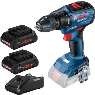 Bosch  GSR 18V-50 + ProCORE + GAL 18V-40 - Masina de gaurit si insurubat 50 Nm + Set 2 acumulatori si incarcator Li-Ion 18 V 4 Ah