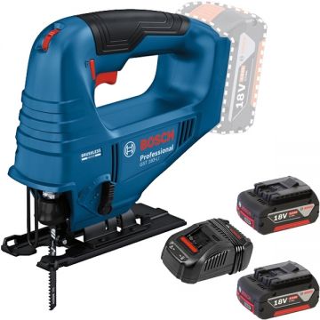 Bosch  GST 183-LI + 1600A00B8J - Fierastrau pendular + Set 2 acumulatori si incarcator Li-Ion 18 V 5 Ah