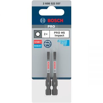 Bosch  PRO Impact - Set capete de insurubare profil HEX5 2 bucati
