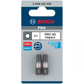 Bosch  PRO Impact - Set capete de insurubare profil HEX5 2 bucati