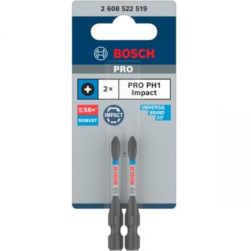 Bosch  PRO Impact - Set capete de insurubare profil PH1 2 bucati