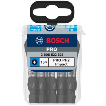 Bosch  PRO Impact - Set capete de insurubare profil PH2 15 bucati