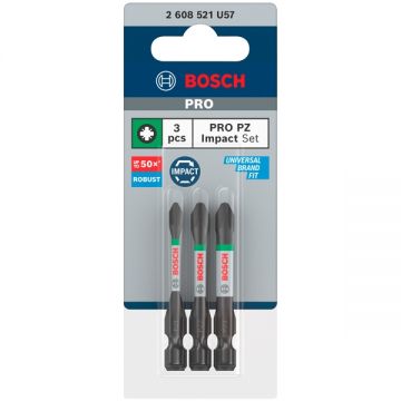 Bosch  PRO Impact - Set capete de insurubare profil PZ 3 bucati