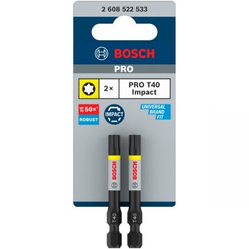 Bosch  PRO Impact - Set capete de insurubare profil TX40 2 bucati