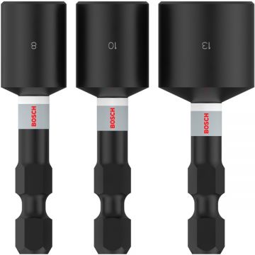 Bosch  PRO Impact - Set chei tubulare impact 8-13  mm 1/4 inch 3 bucati