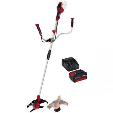 Einhell  AGILLO 36/255 BL PXC + Starter Kit - Motocoasa 255  mm cutit cu 3 dinti + Set 1 acumulator si incarcator Li-Ion 18 V 4 Ah
