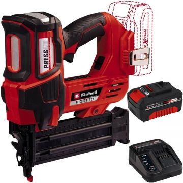 Einhell  FIXETTO 18/50 N PXC + Starter Kit - Capsator + Set 1 acumulator si incarcator Li-Ion 18 V 4 Ah