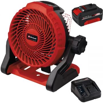 Einhell  GE-CF 18/2200 Li PXC + Starter Kit - Ventilator 3 trepte + Set 1 acumulator si incarcator Li-Ion 18 V 4 Ah
