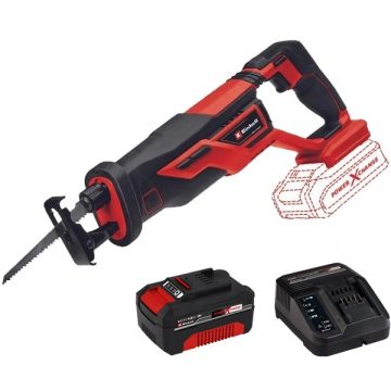Einhell  TE-AP 18/26 Li PXC + Starter Kit - Fierastrau sabie + Set 1 acumulator si incarcator Li-Ion 18 V 4 Ah