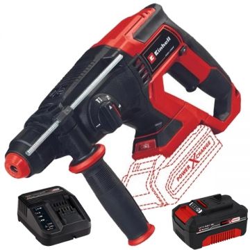 Einhell  TE-HD 18/20 Li PXC + Starter Kit - Rotopercutor SDS-Plus 1.8 J + Set 1 acumulator si incarcator Li-Ion 18 V 4 Ah