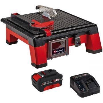 Einhell  TE-TC 18/115 Li PXC + Starter Kit - Masina de taiat ceramica 115 mm taiere 45 grade + Set 1 acumulator si incarcator Li-Ion 18 V 4 Ah