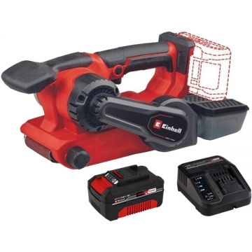Einhell  TP-BS 18/457 Li BL PXC + Starter Kit - Slefuitor cu banda 75x457 mm + Set 1 acumulator si incarcator Li-Ion 18 V 4 Ah