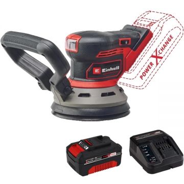 Einhell  TP-RS 18/32 Li BL PXC + Starter Kit - Slefuitor cu excentric 125 mm + Set 1 acumulator si incarcator Li-Ion 18 V 4 Ah