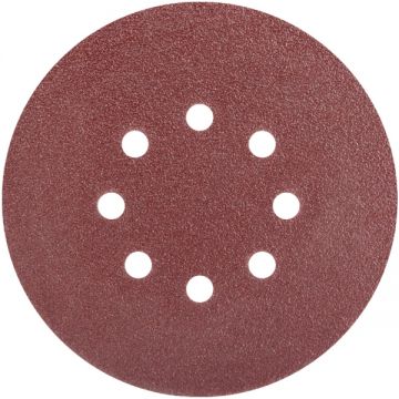 Evotools  680629 - Set foi abrazive rotunde 115 mm granulatie 80 8 gauri 5 bucati