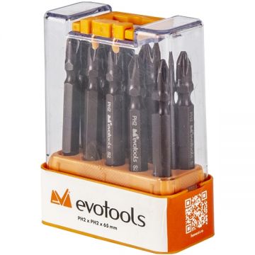 Evotools  681422 - Set capete de insurubare profil PH2 10 bucati