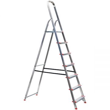 Evotools  681590 - Scara constructii dubla 2.06 m 150  kg 6+P  trepte tronson
