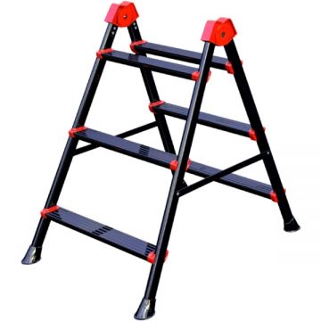 Evotools  681891 - Scara constructii dubla 0.82 m -  kg 3  trepte tronson