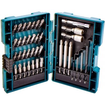 Makita  B-57015 - Set accesorii insurubare si burghie metal 38 bucati