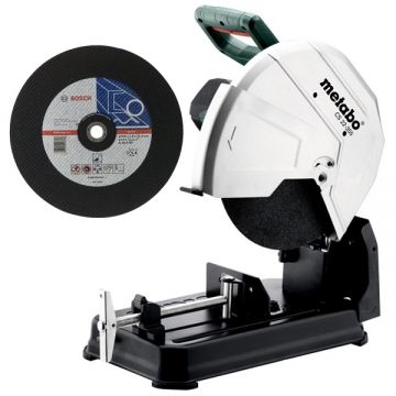 Metabo  CS 22-355 - Debitator metale stationar 2300 W 355 mm + Bosch - Disc abraziv pentru debitator de metal  350x25.4x2.8 mm