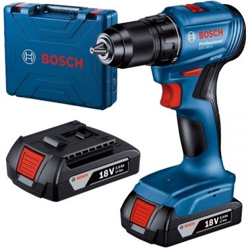 Pachet  10x Bosch GSR 185-LI - Masina de gaurit si insurubat cu 2 acumulatori Li-Ion 18 V 2 Ah 50 Nm valiza plastic