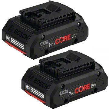 Pachet 2x Bosch  ProCORE -  Acumulator Li-Ion 18 V 4 Ah indicator nivel incarcare