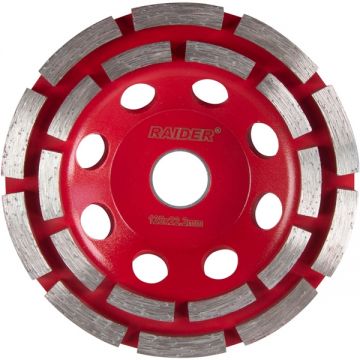 Raider  209933 - Disc oala diamantat  125x22.2x- mm segment dublu