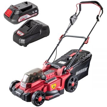 Raider  RDP-BCLM20 + RDP-R20 - Masina de tuns iarba 37 cm 35 l + Set 1 acumulator si incarcator Li-Ion 20 V 2 Ah